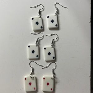 poker card earring set